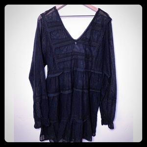 Free People Sheer Boho Midi Dress